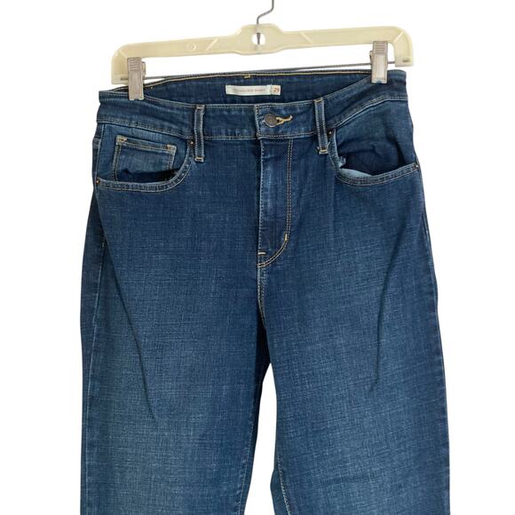 Levis 721 Blue Story High Rise Skinny Dark Wash Tailored Stretchy Jeans Size 29 - Picture 5 of 15